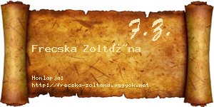 Frecska Zoltána névjegykártya
